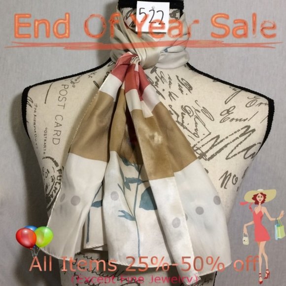 Charter Club Accessories - Charter Club Silk Floral Scarf